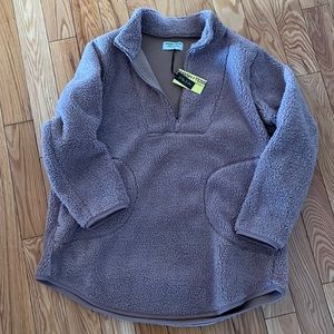 Kaitlyn Bristowe Smash and Tess Fireside Teddy Zip up sweater in bristowe brown